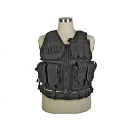 AIRSOFT TACTICAL COMBAT MESH VEST BLACK (600D)