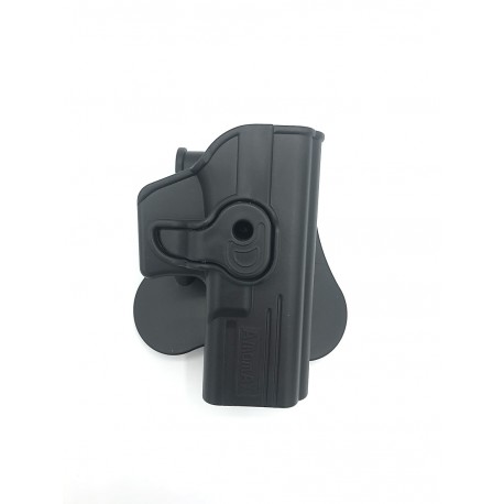 AMOMAX - Fondina rigida nera per GLOCK