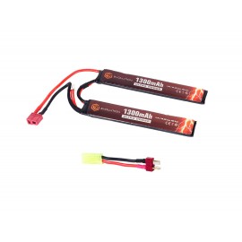 EVOLUTION LI-PO ULTRA POWER 7.4V 1300MAH 20C - 40C PEAK WITH T- PLUG + ADAPTER