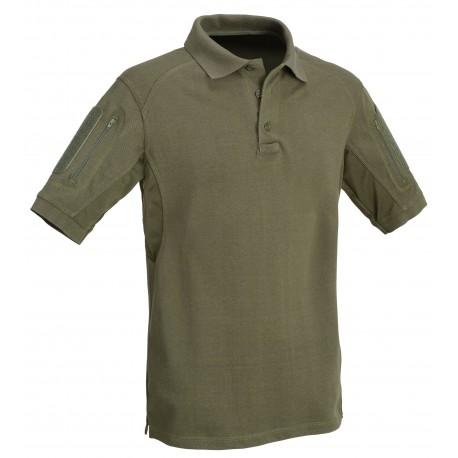 DEFCON 5 POLO TATTICA A MANICHE CORTE CON TASCHE OD GREEN